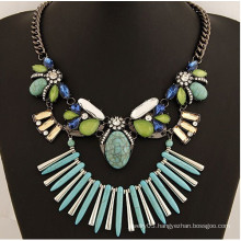 Wholesale best selling products silver chain turquoise necklace jewelry 2015